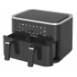 Air Fryer TESLA AF900BSD 2400W/4.5L+4.5L/digital panel/crna-inox