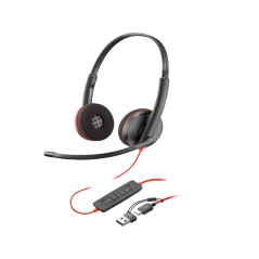 Slušalice HP Poly BW 3220 Stereo USB-C HS +USB-C/A/crna