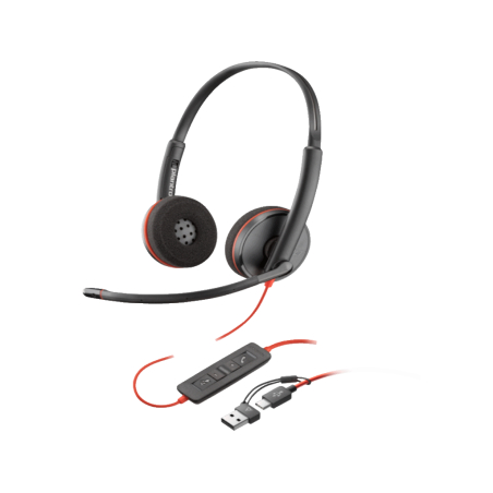 Slušalice HP Poly BW 3220 Stereo USB-C HS +USB-C/A/crna