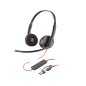 Slušalice HP Poly BW 3220 Stereo USB-C HS +USB-C/A/crna