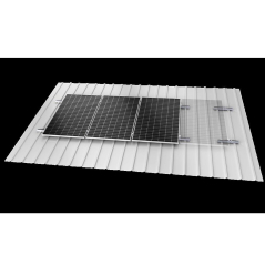 Konstrukcije za SE ANTAI za trapezni lim H45, mini rail, 400mm, set za 6 panela, univerzalne klampe