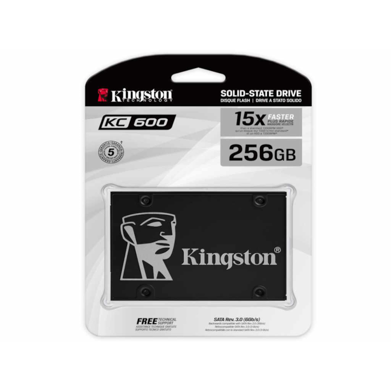 SSD KINGSTON KC600 256GB/2.5"/SATA 3/crna