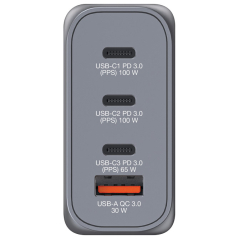 Punjač USB 4u1 100W GaN Verbatim 32202 crni blister
