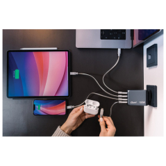 Punjač USB 4u1 100W GaN Verbatim 32202 crni blister