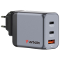 Punjač USB 3u1 65W GaN Verbatim 32201 crni blister