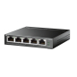 TP-LINK switch Gigabit 5x RJ45 10/100/1000Mbps, Easy Smart, 4-Port PoE+