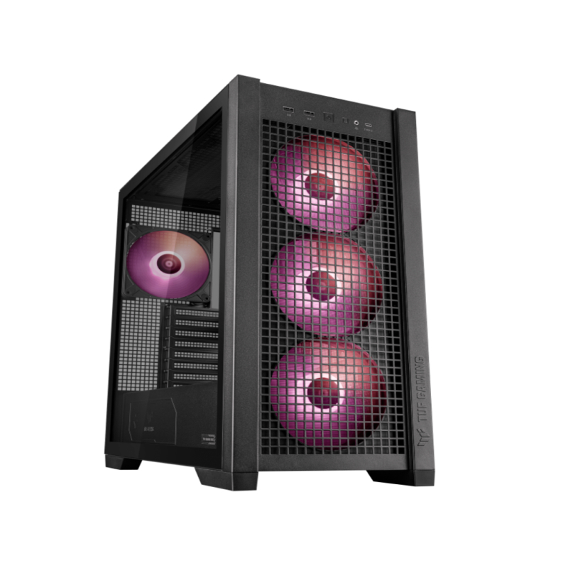 Kucište ASUS TUF GAMING GT302 Tempered Glass ARGB Mid Tower/Micro ATX/Mini ITX/bez napajanja/crna