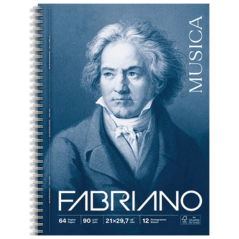 Notna sveska spirala Quaderno Musica A4 64L 90g Fabriano 19100756