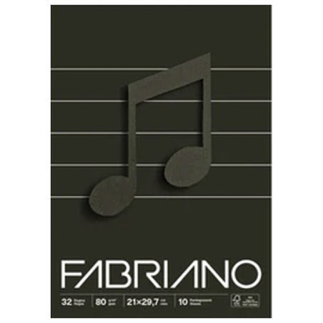 Notna sveska Quaderno Musica A4 32L 80g Fabriano 19100768