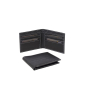 Gift box: novčanik muški kožni 120x90x20 mm i kožni privezak GS01 Guiness Guinness crna