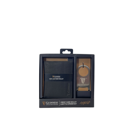 Gift box: kožni novčanik 100x80 mm i otvarač za flaše JBGNGS 05 Guiness Guinness crna