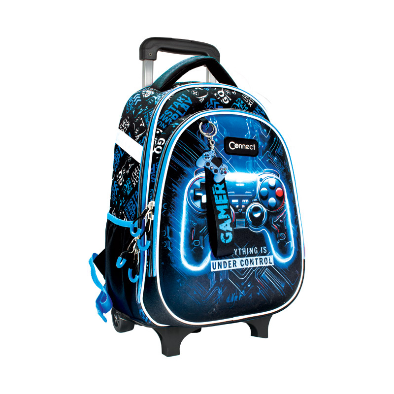 Ranac đački s točkićima XT Gamer Blue 26.Connect 60539