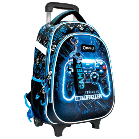 Ranac đački s točkićima XT Gamer Blue 26.Connect 60539