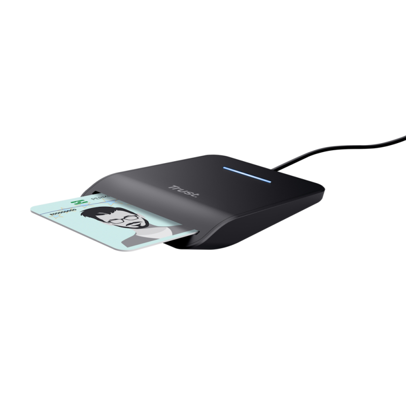 Citac kartica TRUST PRIMO USB-C DNI smart card reader/crna