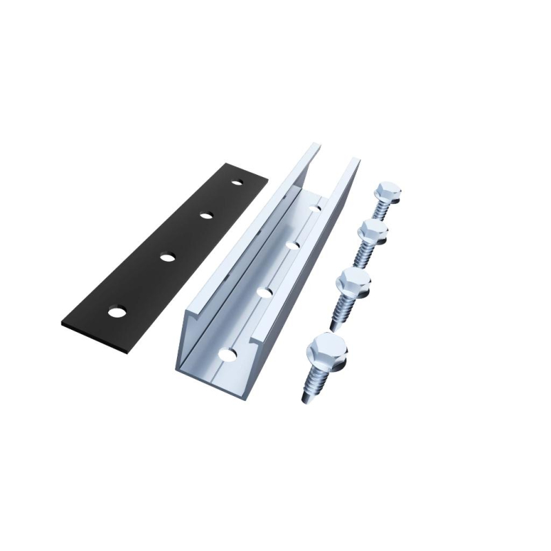 Konstrukcije za SE ANTAI za trapezni lim, mini rail, 150mm, set za 6 panela, frameless klampe