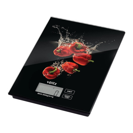 Vaga kuhinjska V51651E  digitalna 5kg Deco1 Crna paprike