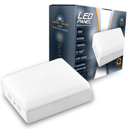 Led Panel High Lumen LUMNPK-18W 6500K Nadgradni-Cetvrtasti 1800 lm