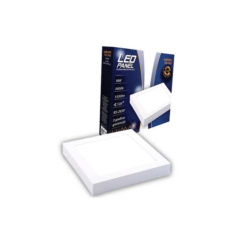 Led Panel LUMNPK-18W 3000K Nadgradni-Cetvrtasti 1530 lm
