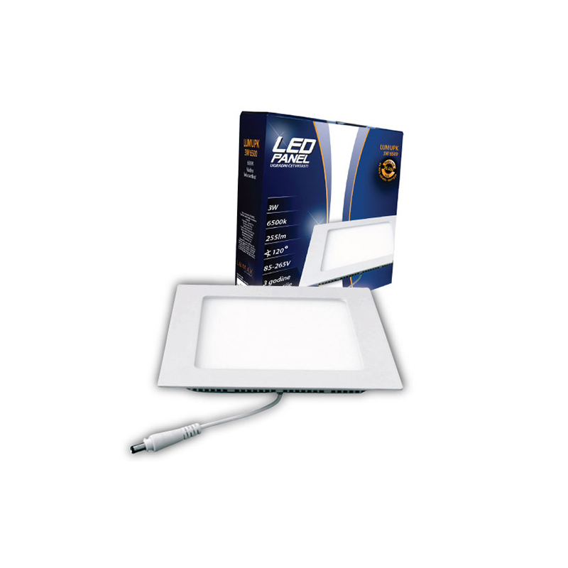 Led Panel LUMUPK-3W 6500K Ugradni-Cetvrtasti 255 lm