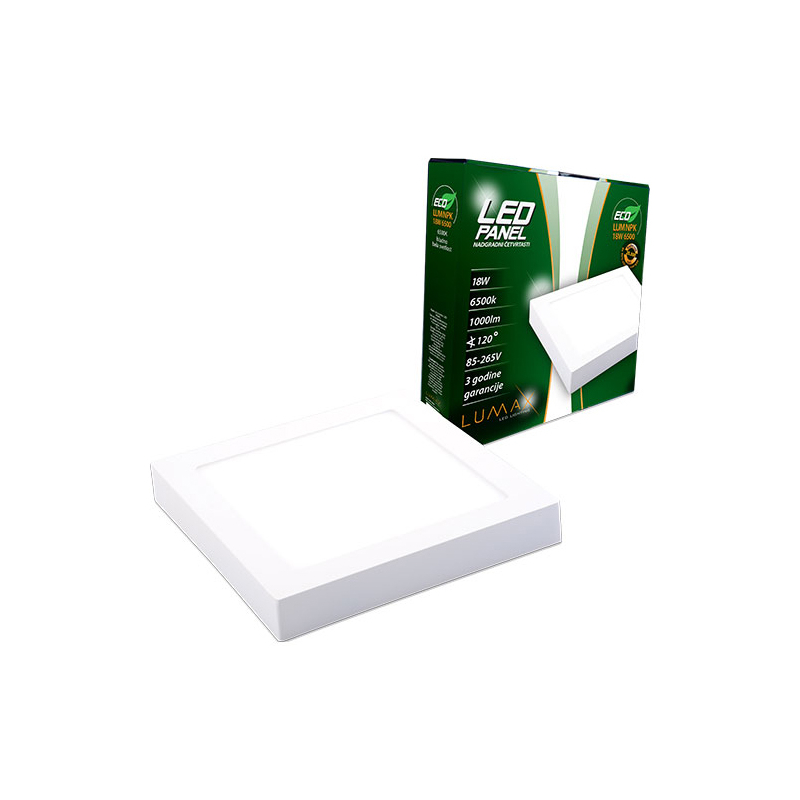 Led Panel ECO LUMNPK-18W 6500K Nadgradni-Cetvrtasti 1350 lm