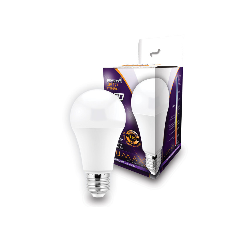 Sijalica Led SENSOR LUME27-11W 6500K 1000 lm