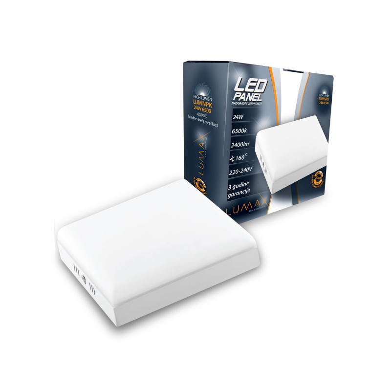 Led Panel High Lumen LUMNPK-24W 6500K Nadgradni-Cetvrtasti 2400 lm