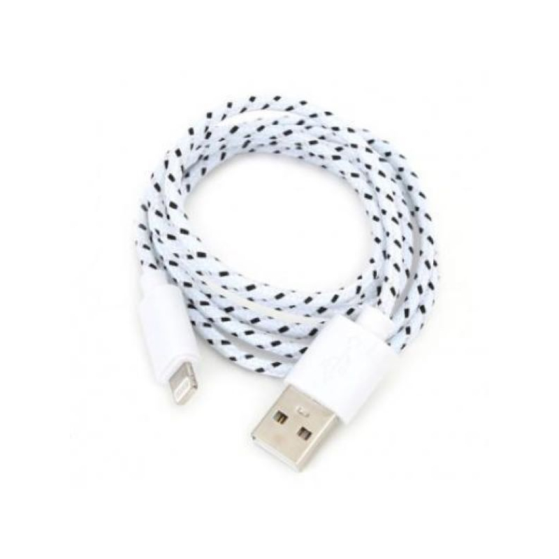 Omega Kabl OUFBIPCW micro USB-USB Svetleci Belo-Crni