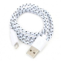 Omega Kabl OUFBIPCW micro USB-USB Svetleci Belo-Crni