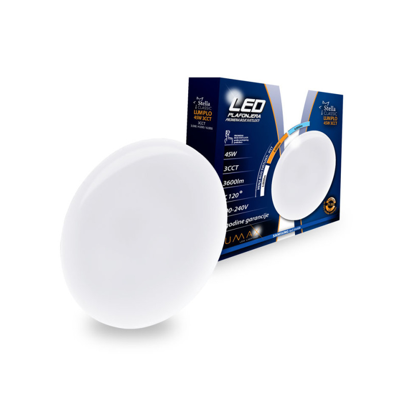 Led Plafonjera STELLA CLASSIC LUMPLO-45W 3CCT (6000/4000/3000K) 3600lm 380X68