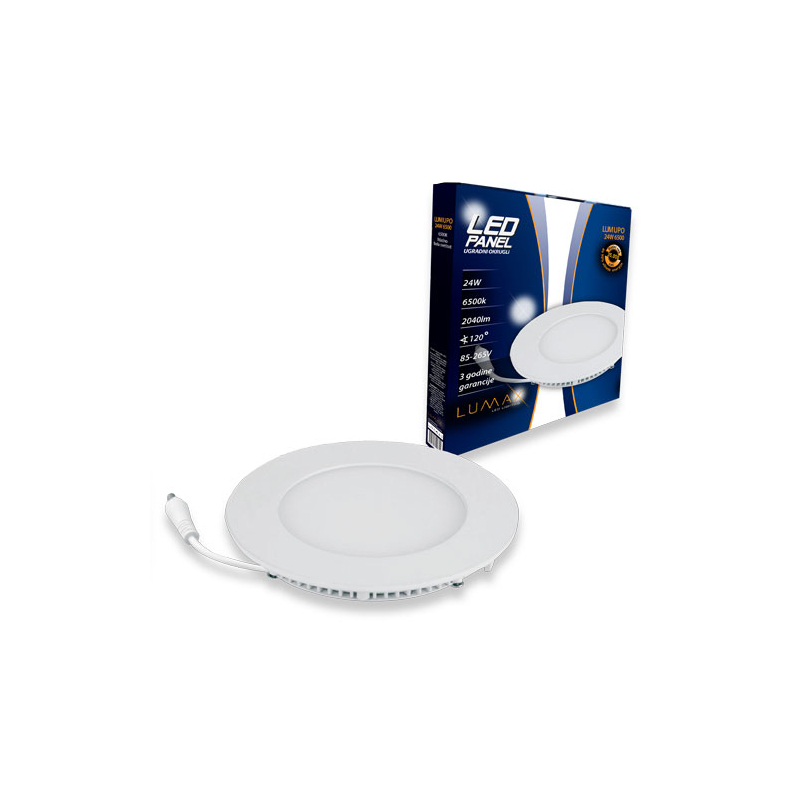 Led Panel LUMUPO-24W 6500K Ugradni-Okrugli 2040 lm