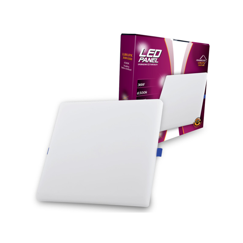 Led Panel High Lumen Frameless LUMUPK-36W 6500K Ugradni-Cetvrtasti 3600 lm
