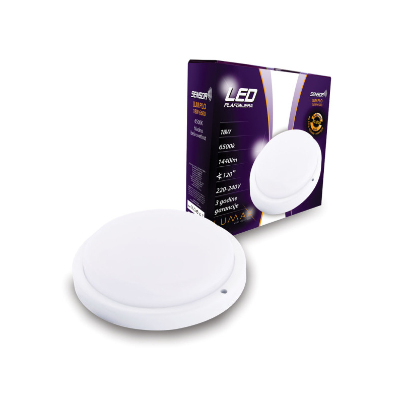 Led Plafonjera SENSOR LUMPLO-18W 6500K 1440lm