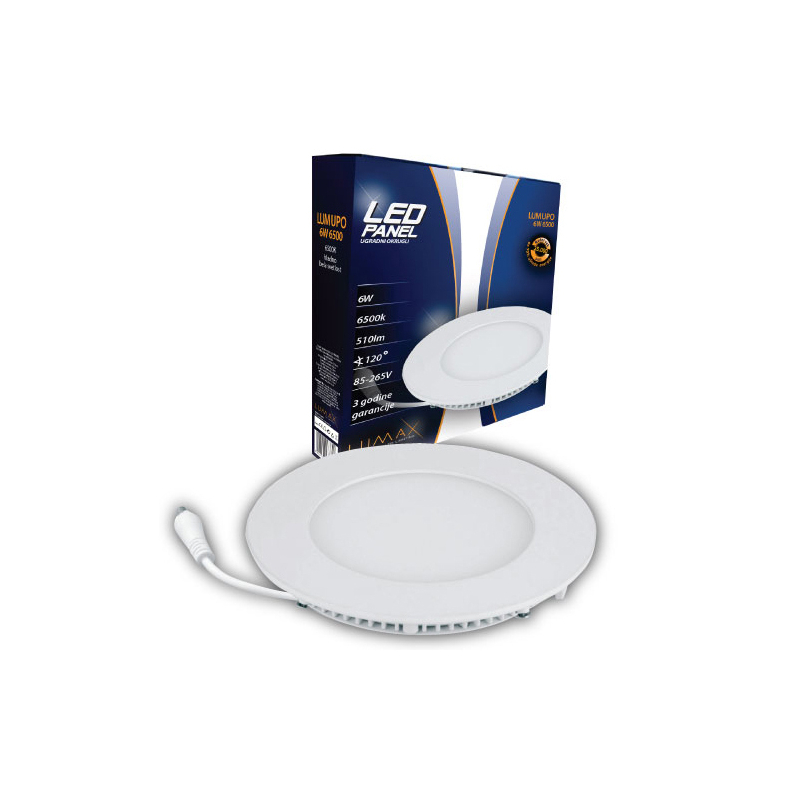 Led Panel LUMUPO-6W 6500K Ugradni-Okrugli 510 lm