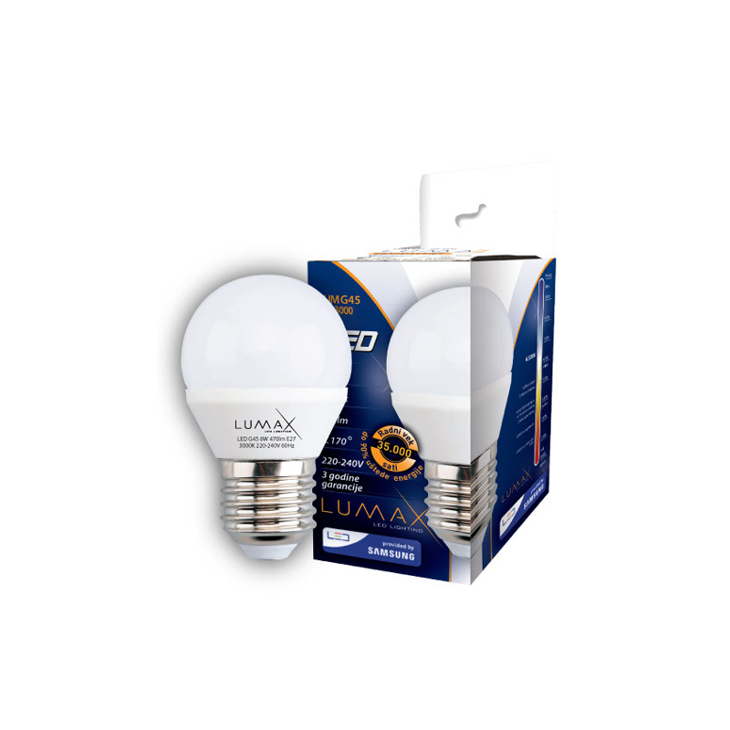 Sijalica Led LUMG45-6W 3000K 540 lm