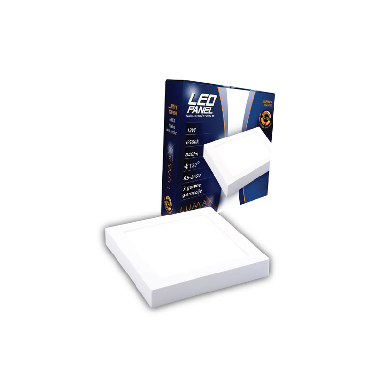 Led Panel LUMNPK-12W 6500K Nadgradni-Cetvrtasti 1020 lm