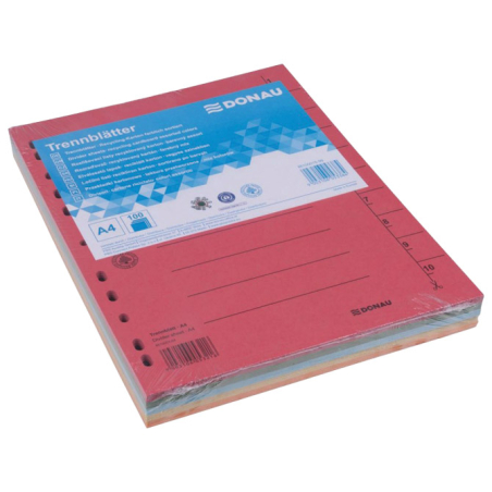 Pregrada kartonska A4 brojevi 1-10 250g pk100 Donau 8610001S-99 sortirano