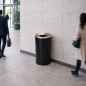 120L Black Waste Bin with Chrome Lid