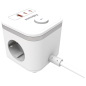 Kabl produžni s prekidačem kocka PowerCube 3utičnice+usb 1A i 2C/2m Ampra Fellowes 100137168 beli