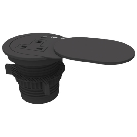 Utičnica stona PowerSpot 1utičnica+usb 1A i 1C/2m Ampra Fellowes 100137177 crni