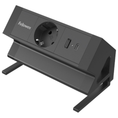 Kabl produžni ugradni za sto PowerDesk 1utičnica+usb 1A i 1C/2m Ampra Fellowes 100137172 crni
