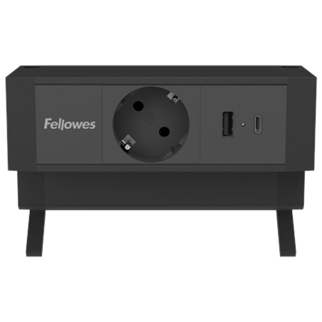 Kabl produžni ugradni za sto PowerDesk 1utičnica+usb 1A i 1C/2m Ampra Fellowes 100137172 crni