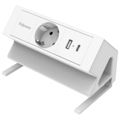 Kabl produžni ugradni za sto PowerDesk 1utičnica+usb 1A i 1C/2m Ampra Fellowes 100137173 beli