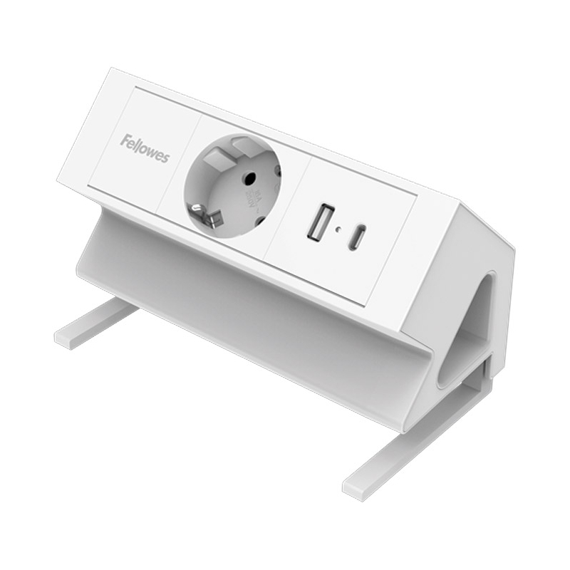 Kabl produžni ugradni za sto PowerDesk 1utičnica+usb 1A i 1C/2m Ampra Fellowes 100137173 beli