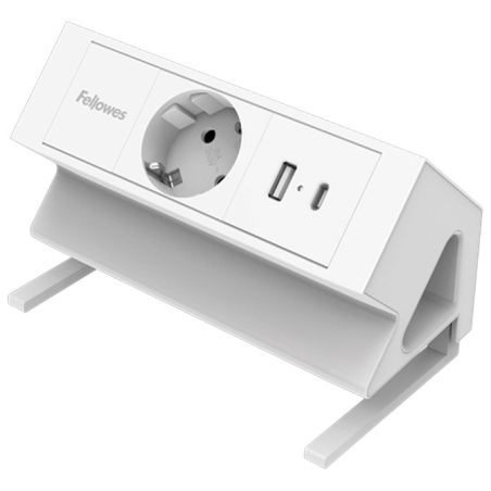 Kabl produžni ugradni za sto PowerDesk 1utičnica+usb 1A i 1C/2m Ampra Fellowes 100137173 beli