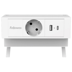 Kabl produžni ugradni za sto PowerDesk 1utičnica+usb 1A i 1C/2m Ampra Fellowes 100137173 beli