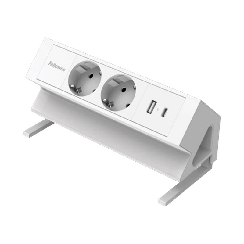 Kabl produžni ugradni za sto PowerDesk2 2utičnice+usb 1A i 1C/2m Ampra Fellowes 100137183 beli