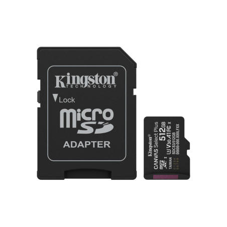Kingston SDCS3/512GBSP microSDXC 512GB Class10 U1 150MB/s Memory Card