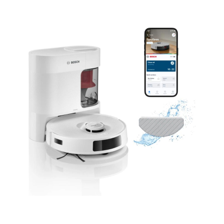 Robot usisivac i mop BOSCH BCRD2W/Li-Ion baterija/Home Connect/bela