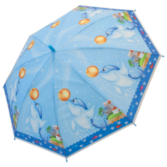 Kišobran dečji ručni 90cm Delfin Connect plavi