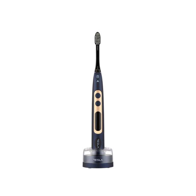 Cetkice za zube TESLA TDP121NB/elektricna/jonska i sonicna tehnologija/soft conical/tamno plava